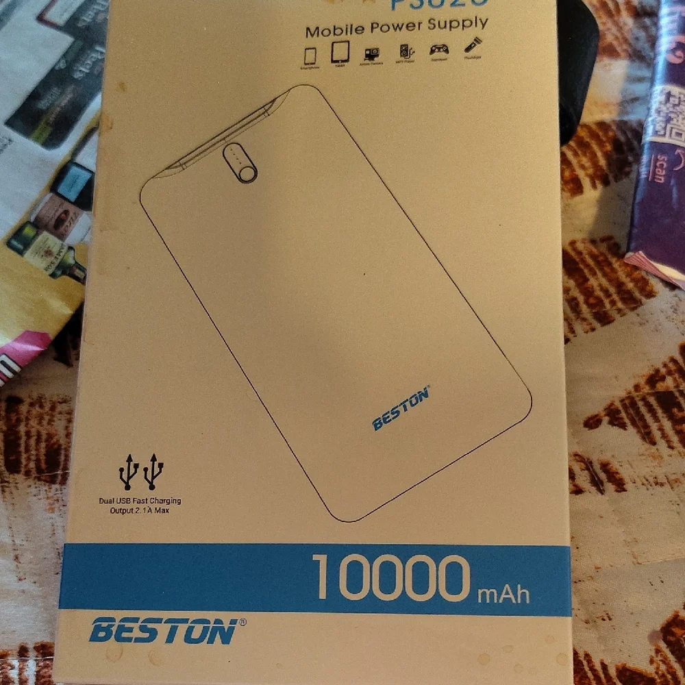 BESTON 10000 mAh Mobile Power Bank - White
